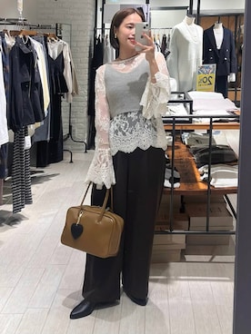 「アイテム（キーホルダー）」を使った、maruさん（レディース・157cm）の秋コーディネート