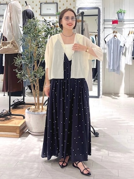「A part by（アパートバイ）のアイテム（ワンピース/ドレス）」を使った、maruさん（レディース・157cm）の夏コーディネート