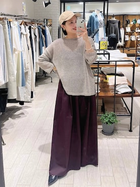 「A part by（アパートバイ）のアイテム（帽子）」を使った、maruさん（レディース・157cm）の春コーディネート