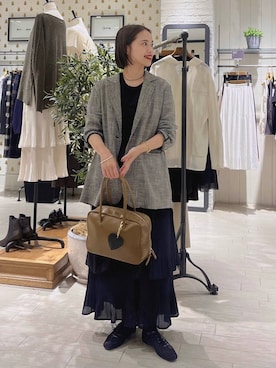 「アイテム（キーホルダー）」を使った、maruさん（レディース・157cm）の秋コーディネート
