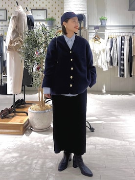 「アイテム（シャツワンピース）」を使った、maruさん（レディース・157cm）の秋コーディネート