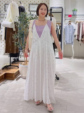 「アイテム（タンクトップ）」を使った、maruさん（レディース・157cm）の夏コーディネート