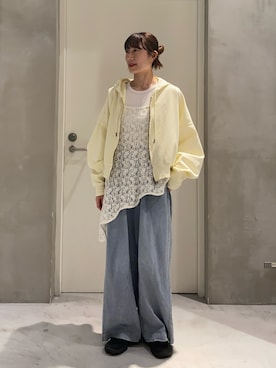 「アイテム（アクセサリー）」を使った、ささきともみさん（レディース・158cm）の春コーディネート