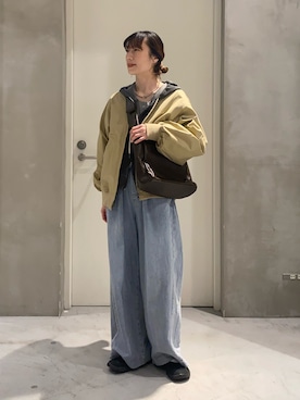 「CIAOPANIC TYPY（チャオパニックティピー）のアイテム（アクセサリー）」を使った、ささきともみさん（レディース・158cm）の春コーディネート