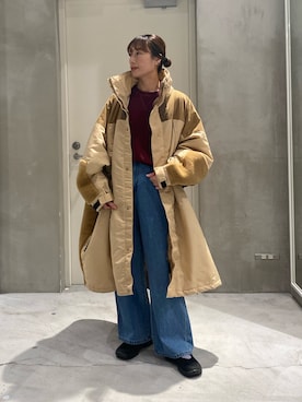 「アイテム（モッズコート）」を使った、ささきともみさん（レディース・158cm）の秋コーディネート