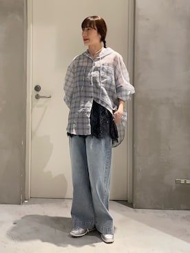 「CIAOPANIC TYPY（チャオパニックティピー）のアイテム（アクセサリー）」を使った、ささきともみさん（レディース・158cm）の春コーディネート