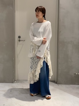 「etsinta（エシンタ）のアイテム」を使った、ささきともみさん（レディース・158cm）の春コーディネート