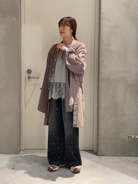 「etsinta（エシンタ）のアイテム」を使った、ささきともみさん（レディース・158cm）の秋コーディネート