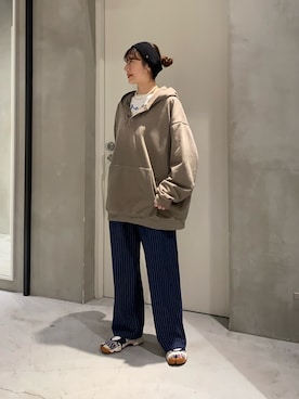 「CIAOPANIC TYPY（チャオパニックティピー）のアイテム（アクセサリー）」を使った、ささきともみさん（レディース・158cm）の冬コーディネート