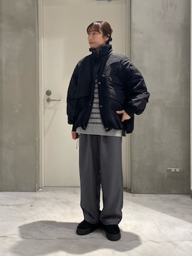 「アイテム（サンダル）」を使った、ささきともみさん（レディース・158cm）の秋コーディネート