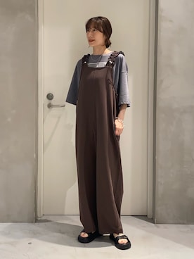 「CIAOPANIC TYPY（チャオパニックティピー）のアイテム（アクセサリー）」を使った、ささきともみさん（レディース・158cm）の夏コーディネート