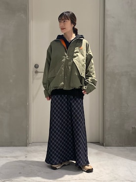 「CIAOPANIC TYPY（チャオパニックティピー）のアイテム（アクセサリー）」を使った、ささきともみさん（レディース・158cm）の冬コーディネート