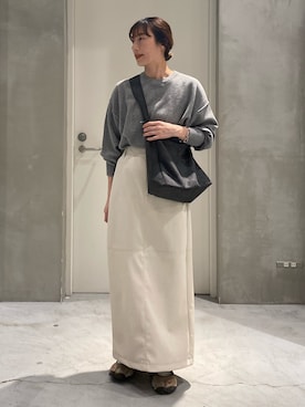 「CIAOPANIC TYPY（チャオパニックティピー）のアイテム（トートバッグ）」を使った、ささきともみさん（レディース・158cm）の冬コーディネート