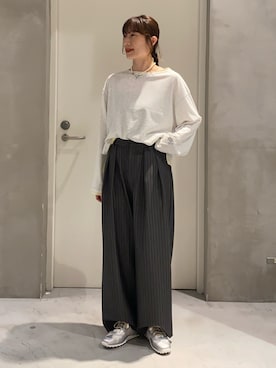「CIAOPANIC TYPY（チャオパニックティピー）のアイテム（アクセサリー）」を使った、ささきともみさん（レディース・158cm）の春コーディネート
