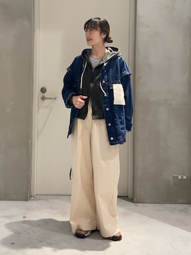 「CIAOPANIC TYPY（チャオパニックティピー）のアイテム（ジャケット/アウター）」を使った、ささきともみさん（レディース・158cm）の春コーディネート