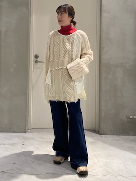 「etsinta（エシンタ）のアイテム」を使った、ささきともみさん（レディース・158cm）の冬コーディネート