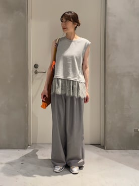 ささきともみさん（レディース・158cm）の夏コーディネート