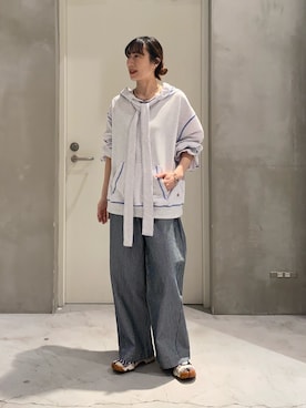 「HELLO.SANFRANCISCO（ハローサンフランシスコ）のアイテム」を使った、ささきともみさん（レディース・158cm）の春コーディネート