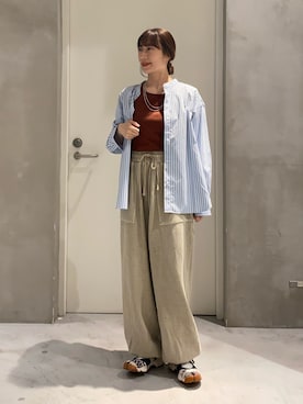 「CIAOPANIC TYPY（チャオパニックティピー）のアイテム（アクセサリー）」を使った、ささきともみさん（レディース・158cm）の春コーディネート