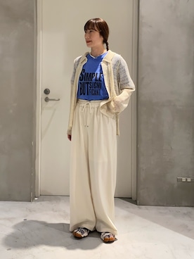 「CIAOPANIC TYPY（チャオパニックティピー）のアイテム（アクセサリー）」を使った、ささきともみさん（レディース・158cm）の春コーディネート