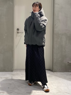 「CIAOPANIC TYPY（チャオパニックティピー）のアイテム（ダウンジャケット/コート）」を使った、ささきともみさん（レディース・158cm）の冬コーディネート