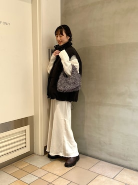 「CIAOPANIC TYPY（チャオパニックティピー）のアイテム（ブルゾン）」を使った、ささきともみさん（レディース・158cm）の秋コーディネート