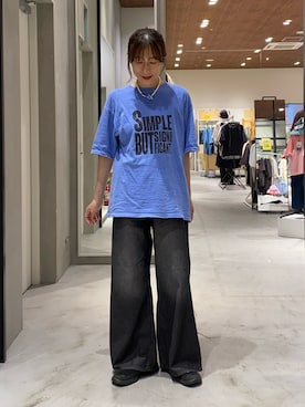 「CIAOPANIC TYPY（チャオパニックティピー）のアイテム（アクセサリー）」を使った、ささきともみさん（レディース・158cm）の夏コーディネート