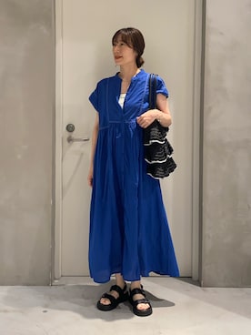 「CIAOPANIC TYPY（チャオパニックティピー）のアイテム（アクセサリー）」を使った、ささきともみさん（レディース・158cm）の夏コーディネート