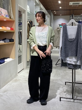 「CIAOPANIC TYPY（チャオパニックティピー）のアイテム（その他パンツ）」を使った、ささきともみさん（レディース・158cm）の秋コーディネート