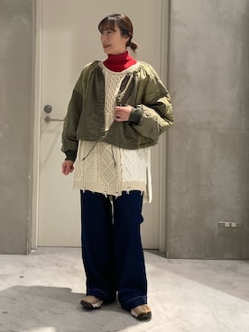 「etsinta（エシンタ）のアイテム」を使った、ささきともみさん（レディース・158cm）の冬コーディネート