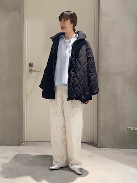 「CIAOPANIC TYPY（チャオパニックティピー）のアイテム（ブルゾン）」を使った、ささきともみさん（レディース・158cm）の春コーディネート