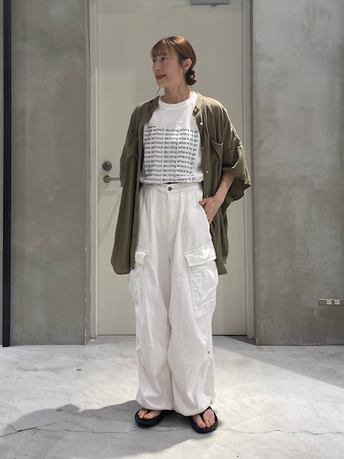 【夏の体型カバー】リネンレーヨンドルマンシャツ