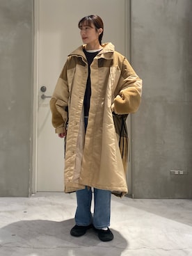 「アイテム（モッズコート）」を使った、ささきともみさん（レディース・158cm）の冬コーディネート