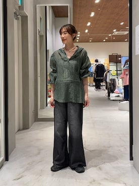 「CIAOPANIC TYPY（チャオパニックティピー）のアイテム（アクセサリー）」を使った、ささきともみさん（レディース・158cm）の夏コーディネート
