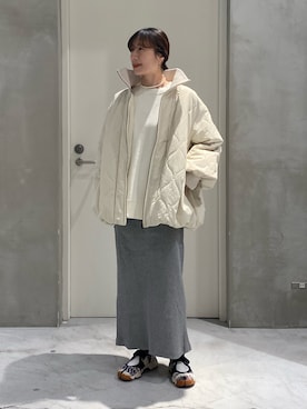 「CIAOPANIC TYPY（チャオパニックティピー）のアイテム（ブルゾン）」を使った、ささきともみさん（レディース・158cm）の冬コーディネート