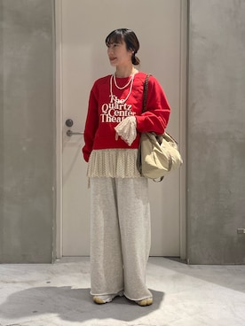 「CIAOPANIC TYPY（チャオパニックティピー）のアイテム（アクセサリー）」を使った、ささきともみさん（レディース・158cm）の冬コーディネート