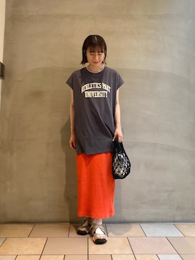 「マクラメ」｜ささきともみさん（レディース・158cm）の夏コーディネート