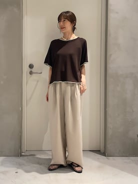 「CIAOPANIC TYPY（チャオパニックティピー）のアイテム（アクセサリー）」を使った、ささきともみさん（レディース・158cm）の夏コーディネート