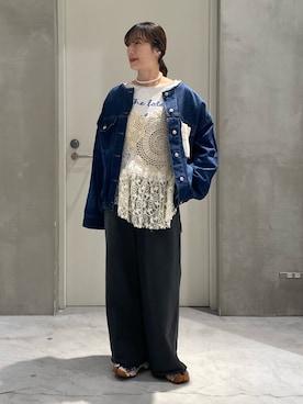 「etsinta（エシンタ）のアイテム」を使った、ささきともみさん（レディース・158cm）の冬コーディネート