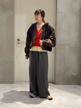 ささきともみさん（レディース・158cm）の冬コーディネート