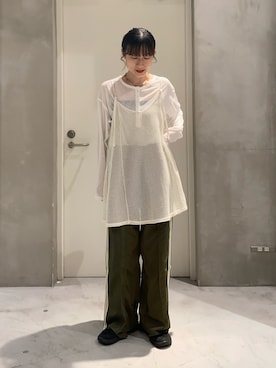 「etsinta（エシンタ）のアイテム」を使った、ささきともみさん（レディース・158cm）の春コーディネート