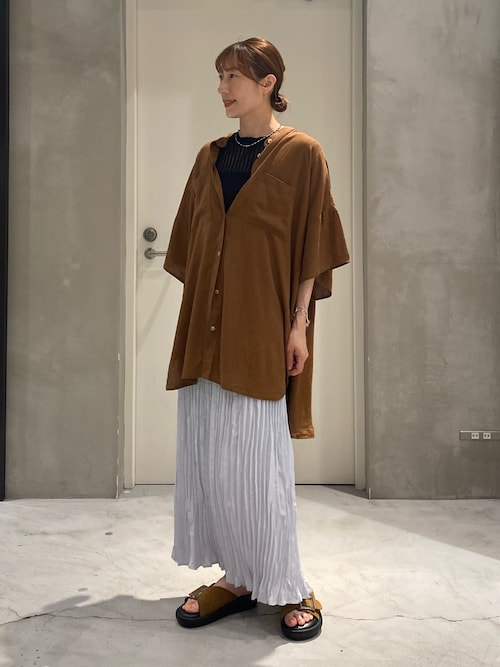 【willow】透かし編みコンパクト半袖ニット