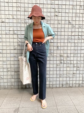 ささきともみさん（レディース・157cm）の夏コーディネート