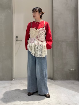 「CIAOPANIC TYPY（チャオパニックティピー）のアイテム（アクセサリー）」を使った、ささきともみさん（レディース・158cm）の冬コーディネート