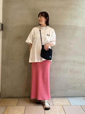 「CIAOPANIC TYPY（チャオパニックティピー）のアイテム（アクセサリー）」を使った、ささきともみさん（レディース・158cm）の春コーディネート