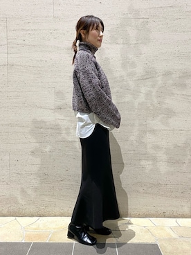 「So_lemn（ソレム）のアイテム」を使った、ささきともみさん（レディース・158cm）の冬コーディネート