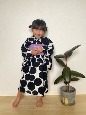 「CIAOPANIC TYPY（チャオパニックティピー）のアイテム（浴衣）」を使った、ささきともみさん（レディース・158cm）の夏コーディネート