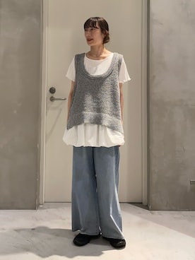 「アイテム（アクセサリー）」を使った、ささきともみさん（レディース・158cm）の春コーディネート