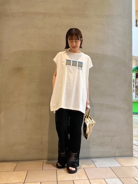 ささきともみさんの「■【サイズ展開有り】レースパンツ」を使ったコーディネート