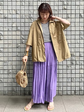 ささきともみさん（レディース・157cm）の夏コーディネート